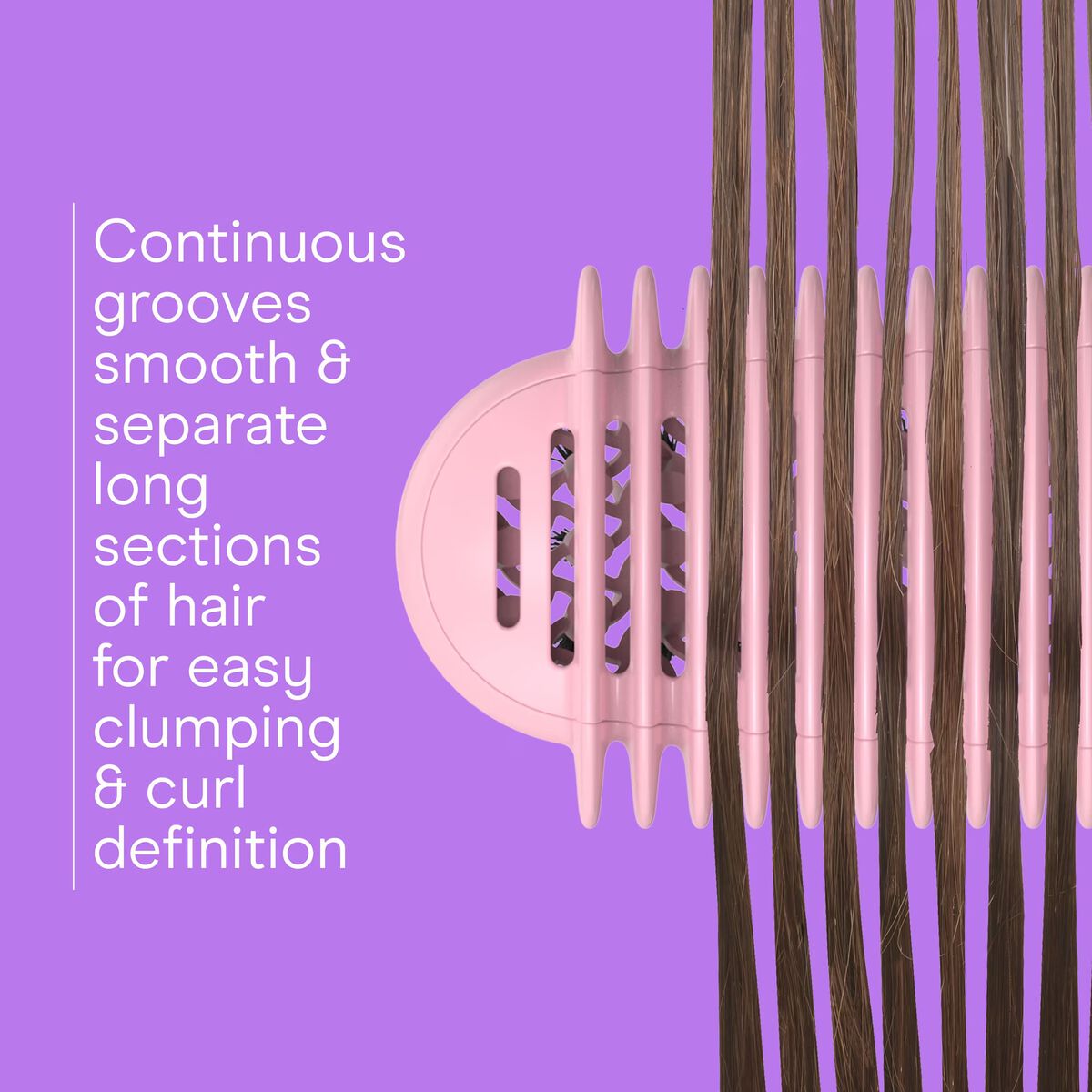 Conair Curl Define Pro Detangler Hair Brush, For Longer Hair with Tight Curls, Pink, 1 Pk, , large 6