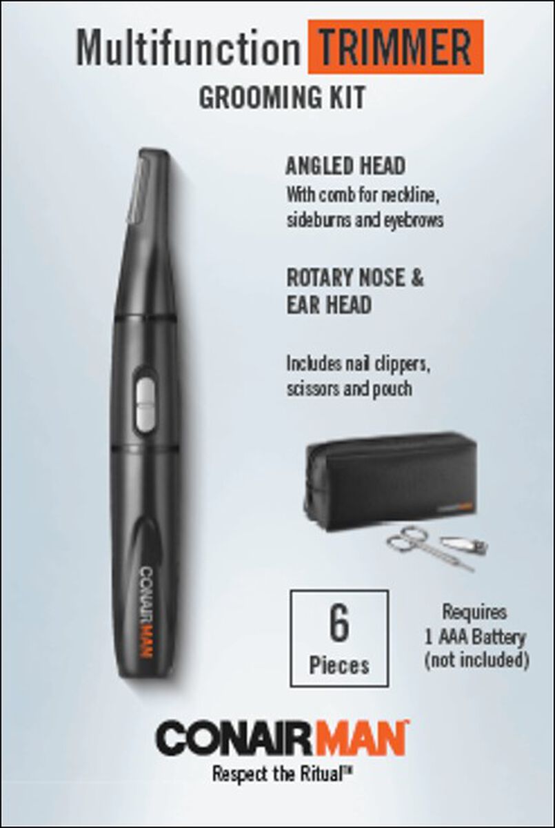 Conair Man Ensemble De Toilettage Multifonction, Tondeuse Compacte De Type Stylo, Noir, 6 Pi&egrave;ces, , large 2