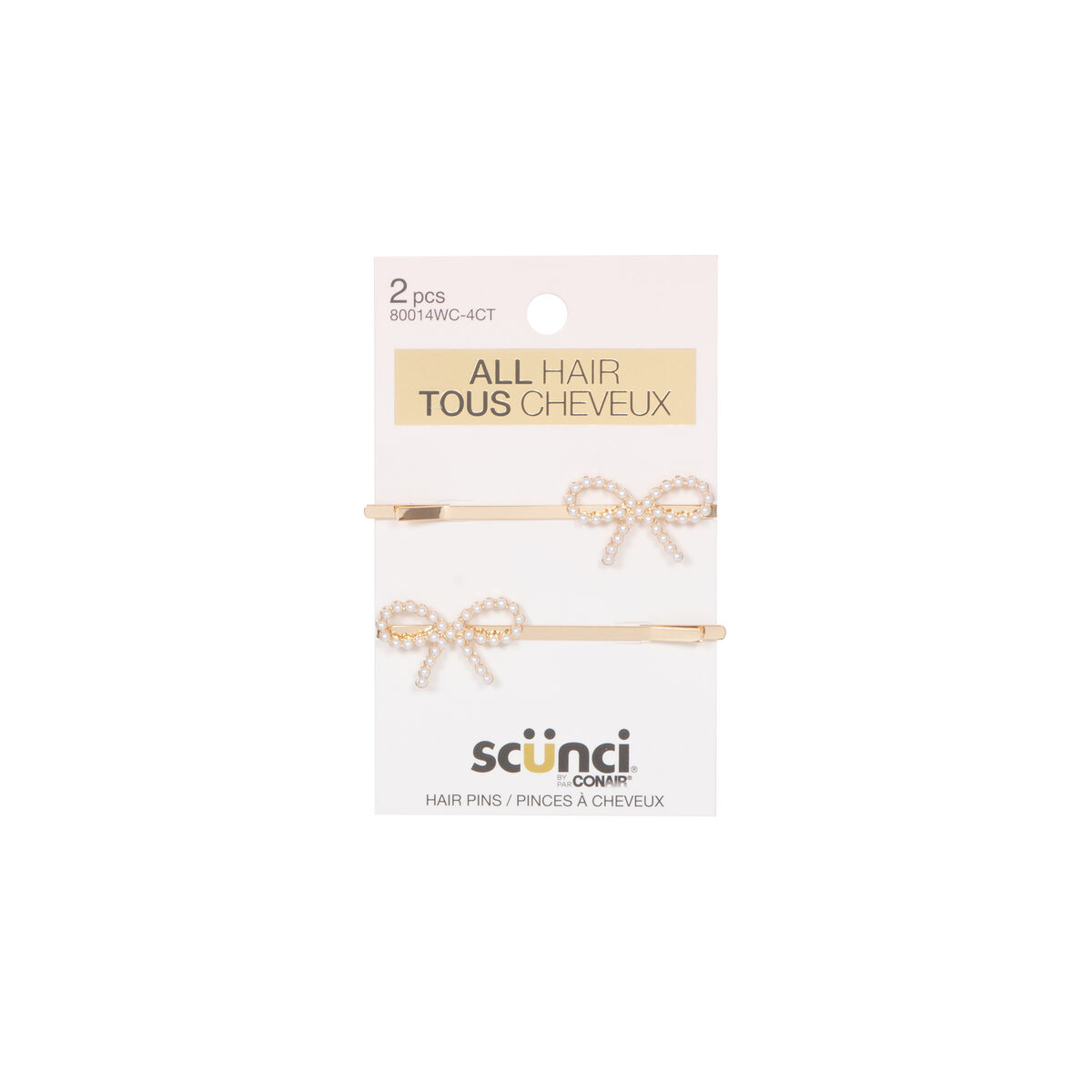 Scunci 2 pk Bow Bobby Pins, , large 2