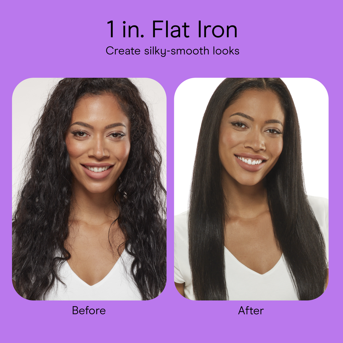 InfinitiPRO by Conair Ceramic Flat Iron, Hair Straightener for All Hair Types, 1‑Inch Plates, Rose Gold/Black, 1 Pk, , large 6