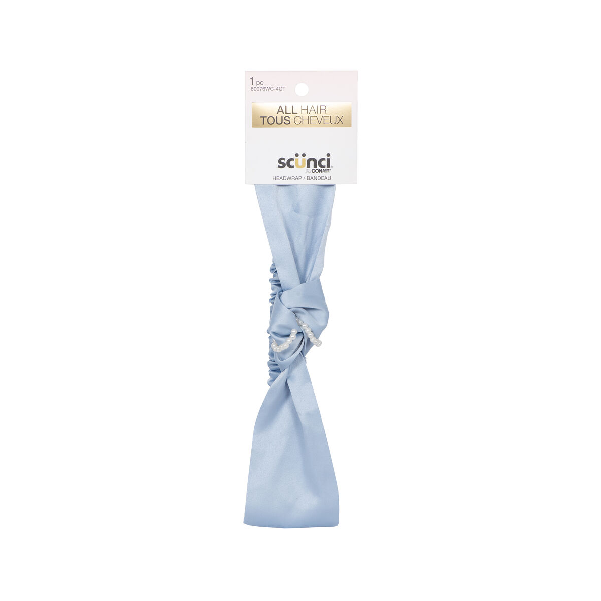 Bandeau bleu satin&eacute; Sc&uuml;nci