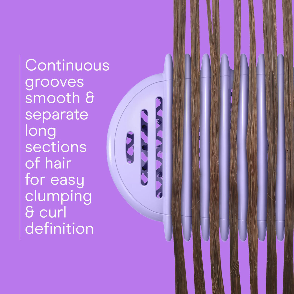 Brosse d&eacute;m&ecirc;lante Conair Curl Define Pro pour cheveux longs &agrave; boucles souples, violet, 1 pi&egrave;ce, , large 7