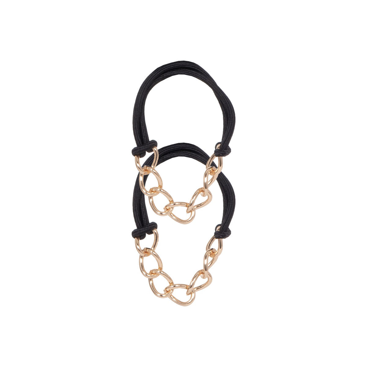 Scunci 2 pk Gold Chain Ponytailers, , large 2