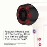 InfinitiPRO par Conair S&eacute;choir &agrave; Cheveux LED Infrarouge, Blanc, 1 Pk, , small 3