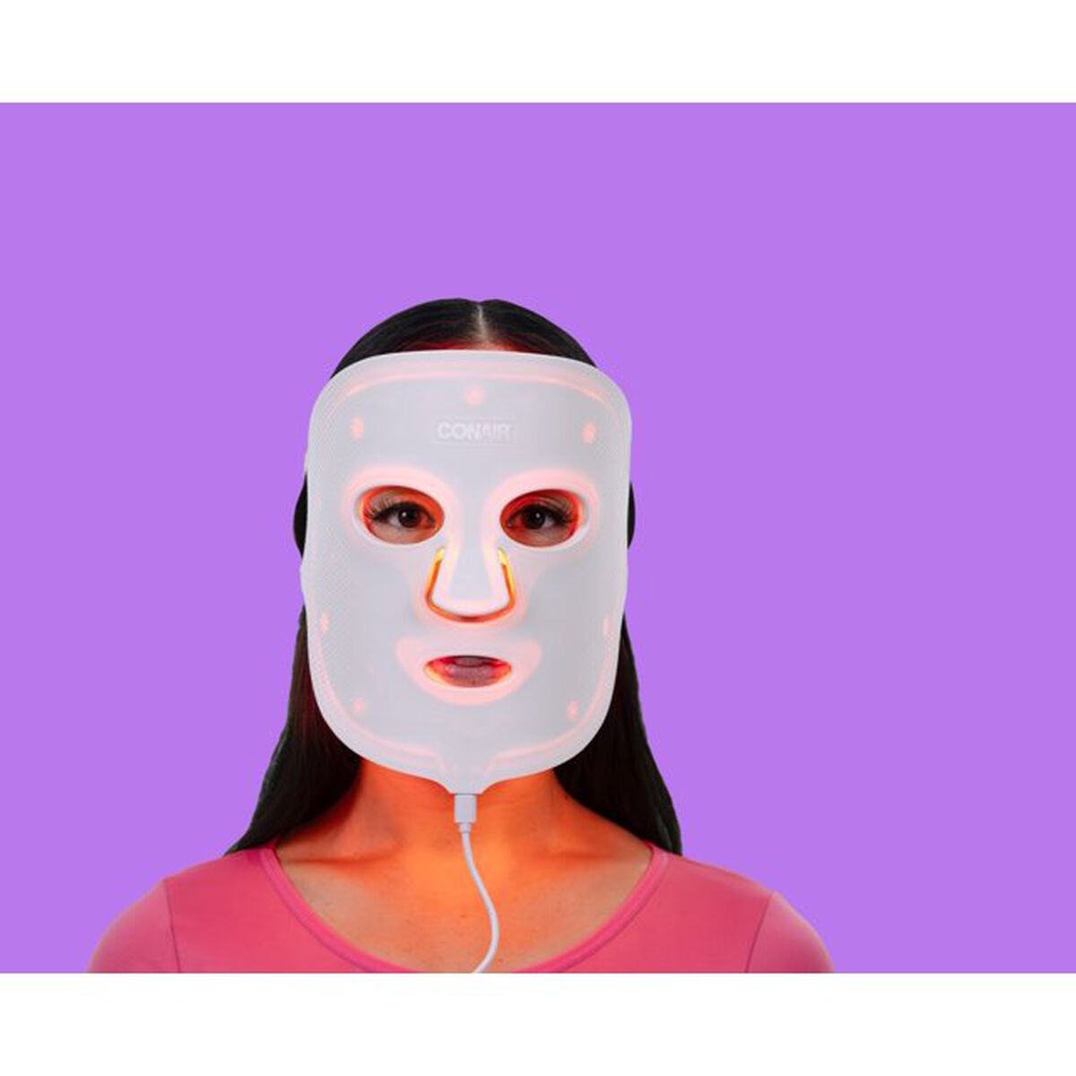 Conair LED Red Light Therapy Facial Mask, Anti‑aging Silicone Facial Mask, White, 1 Pc, , large 9
