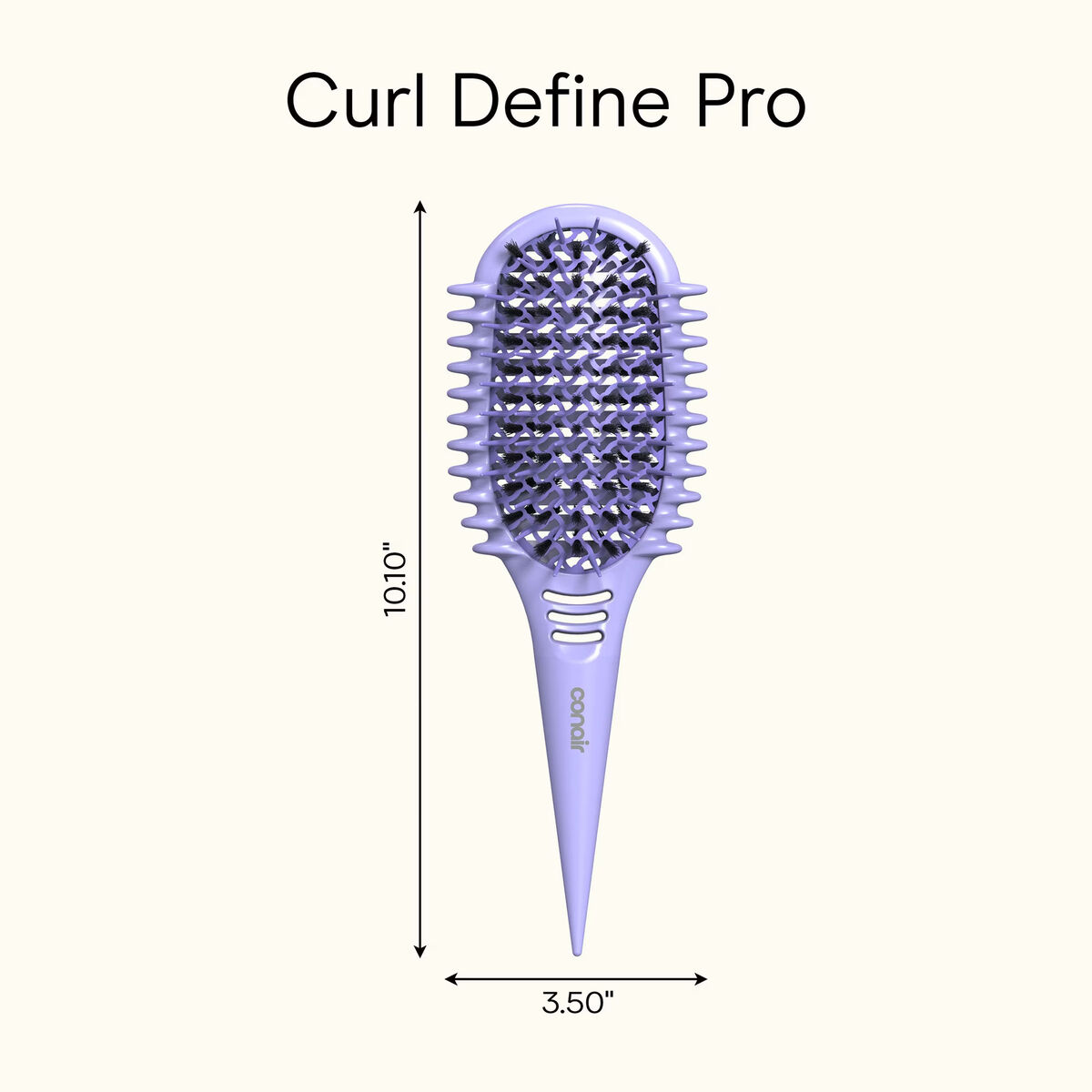 Brosse d&eacute;m&ecirc;lante Conair Curl Define Pro pour cheveux longs &agrave; boucles souples, violet, 1 pi&egrave;ce, , large 2