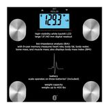 Conair WW Digital Heart Rate Scale with Bluetooth, Body Analysis, 400 lb Capacity, White Backlit Display, 1 Pk, , small 4