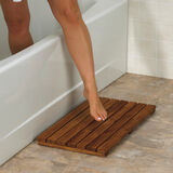 Caillebotis de douche en teck