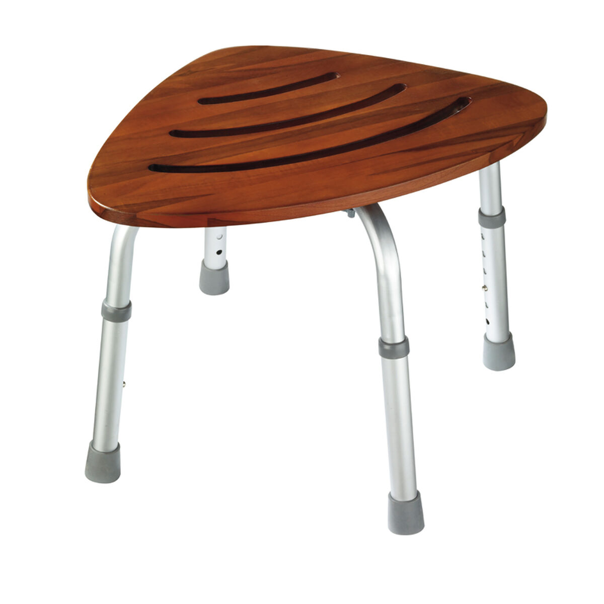 Banc douche en coin, teck