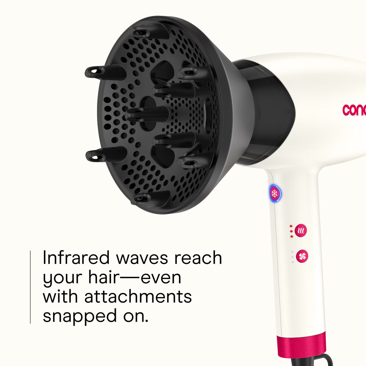 InfinitiPRO par Conair S&eacute;choir &agrave; Cheveux LED Infrarouge, Blanc, 1 Pk, , large 4