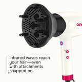 InfinitiPRO par Conair S&eacute;choir &agrave; Cheveux LED Infrarouge, Blanc, 1 Pk, , small 4