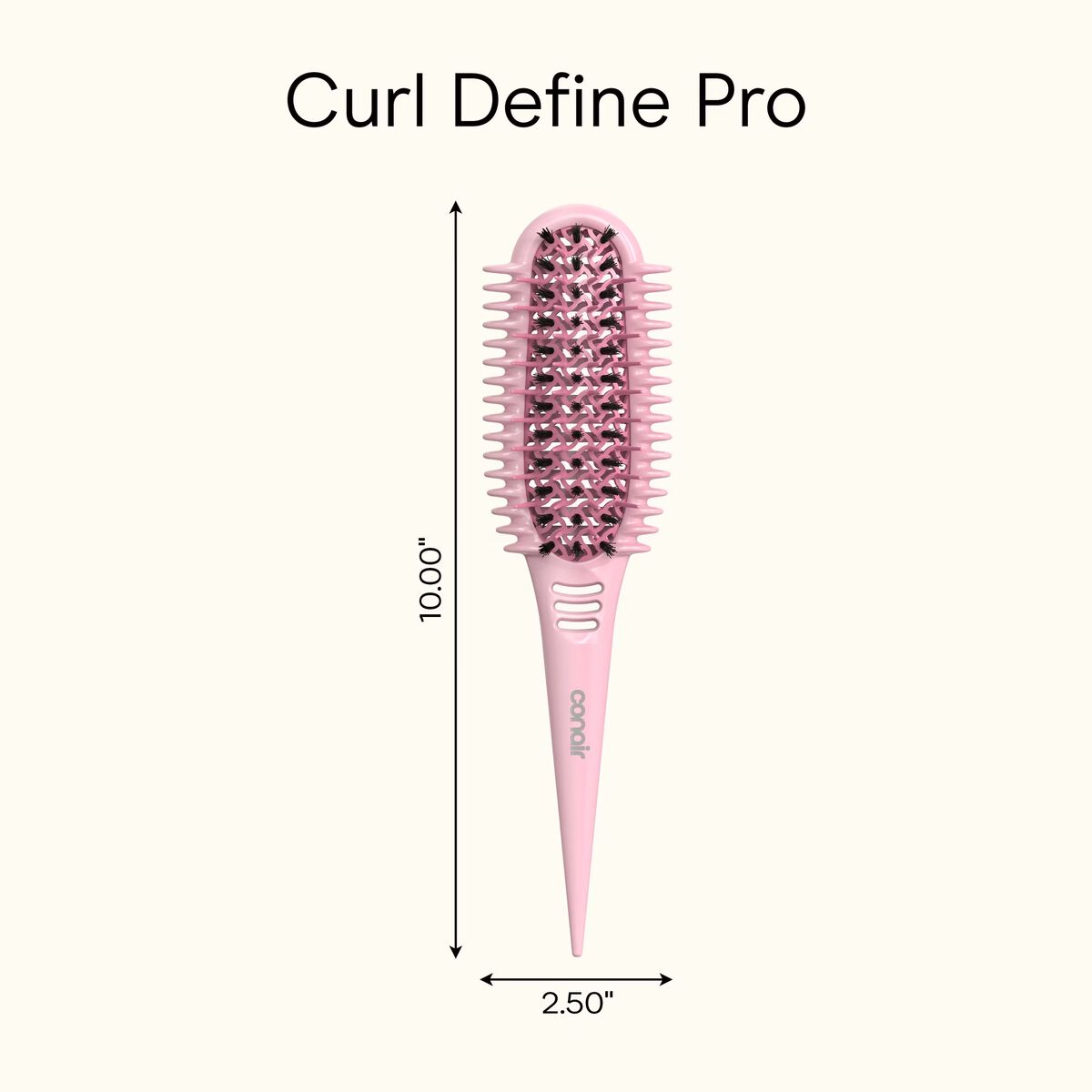Conair Curl Define Pro Detangler Hair Brush, For Longer Hair with Tight Curls, Pink, 1 Pk, , large 8