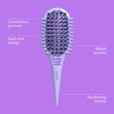 Brosse d&eacute;m&ecirc;lante Conair Curl Define Pro pour cheveux longs &agrave; boucles souples, violet, 1 pi&egrave;ce, , small 3