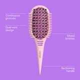 Brosse d&eacute;m&ecirc;lante Conair Curl Define Pro, pour boucles serr&eacute;es, rose, 1 pi&egrave;ce, , small 2