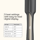 InfinitiPRO by Conair Brosse Lissante Ionique, C&eacute;ramique Tourmaline, Protection Anti-Br&ucirc;lure Et Contr&ocirc;le De Tension, Noir, 1 Paquet, , small 5