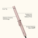 InfinitiPRO by Conair Fer &Agrave; Friser Et Brosse &Agrave; Air Chaud, C&eacute;ramique Titane, Baril De 1,5 Pouce, Or Rose, 1 Paquet, , small 2