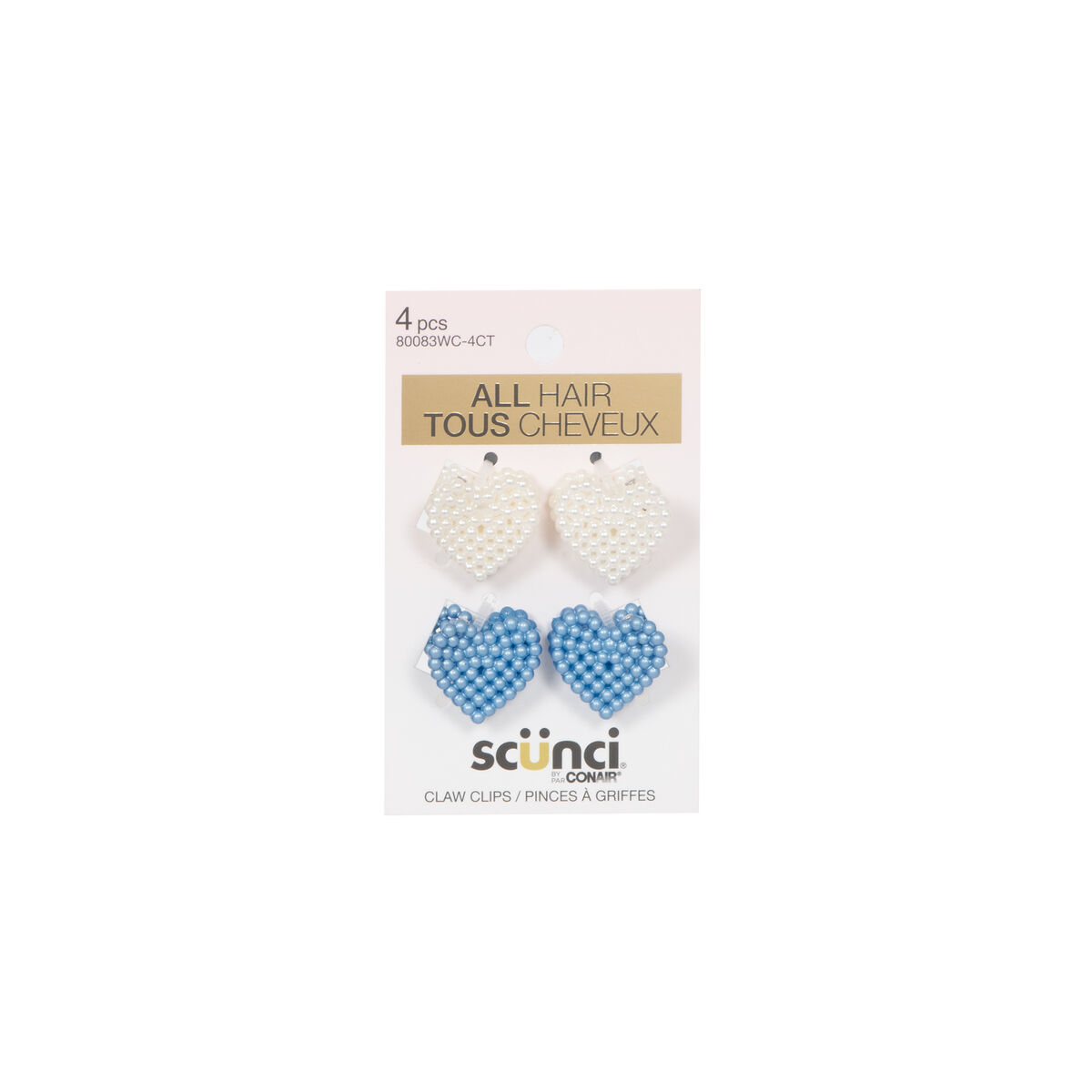 Paquet de 4 mini pinces en c&oelig;ur Sc&uuml;nci
