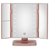 1x/2x/3x Trifold LED Lighted Makeup Mirror, , small 1