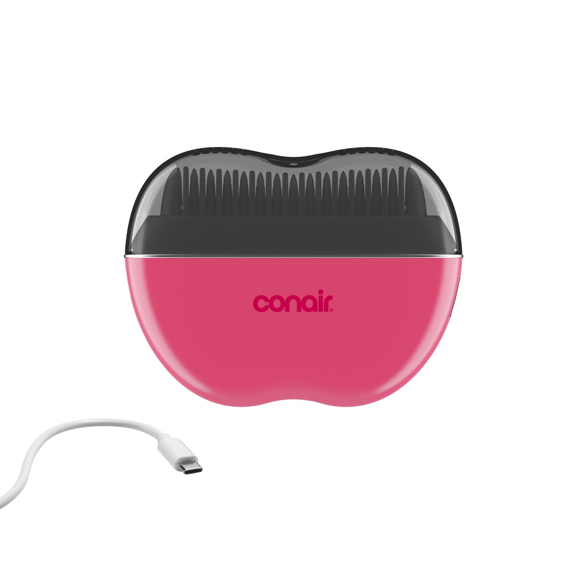 Brosse lissante chauffante sans fil de Conair, fer &agrave; lisser de taille poche, picots chauffants en c&eacute;ramique, contr&ocirc;le des frisottis ionique, noir/rouge, pqt de 1, , large 1