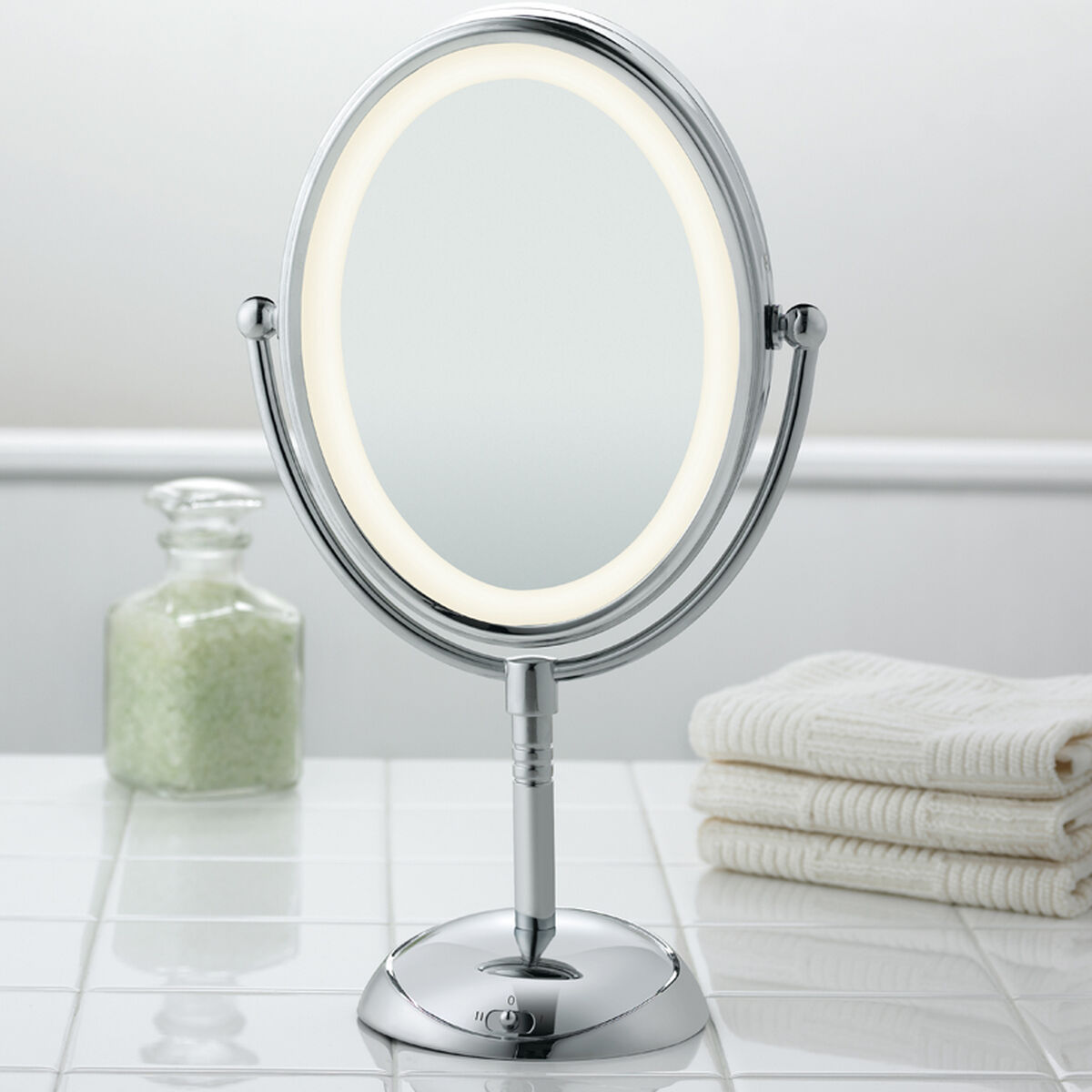 Miroir lumineux oval