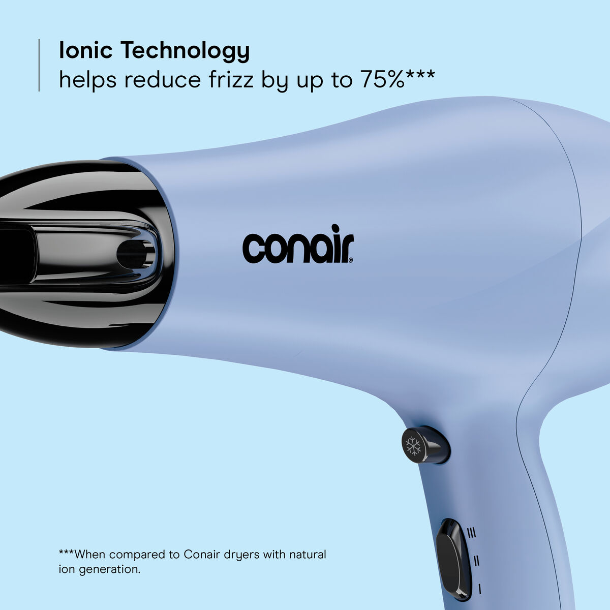 S&eacute;choir Conair Hyaluronic Hydro Boost, c&eacute;ramique ionique, bleu, 1 pi&egrave;ce, , large 4