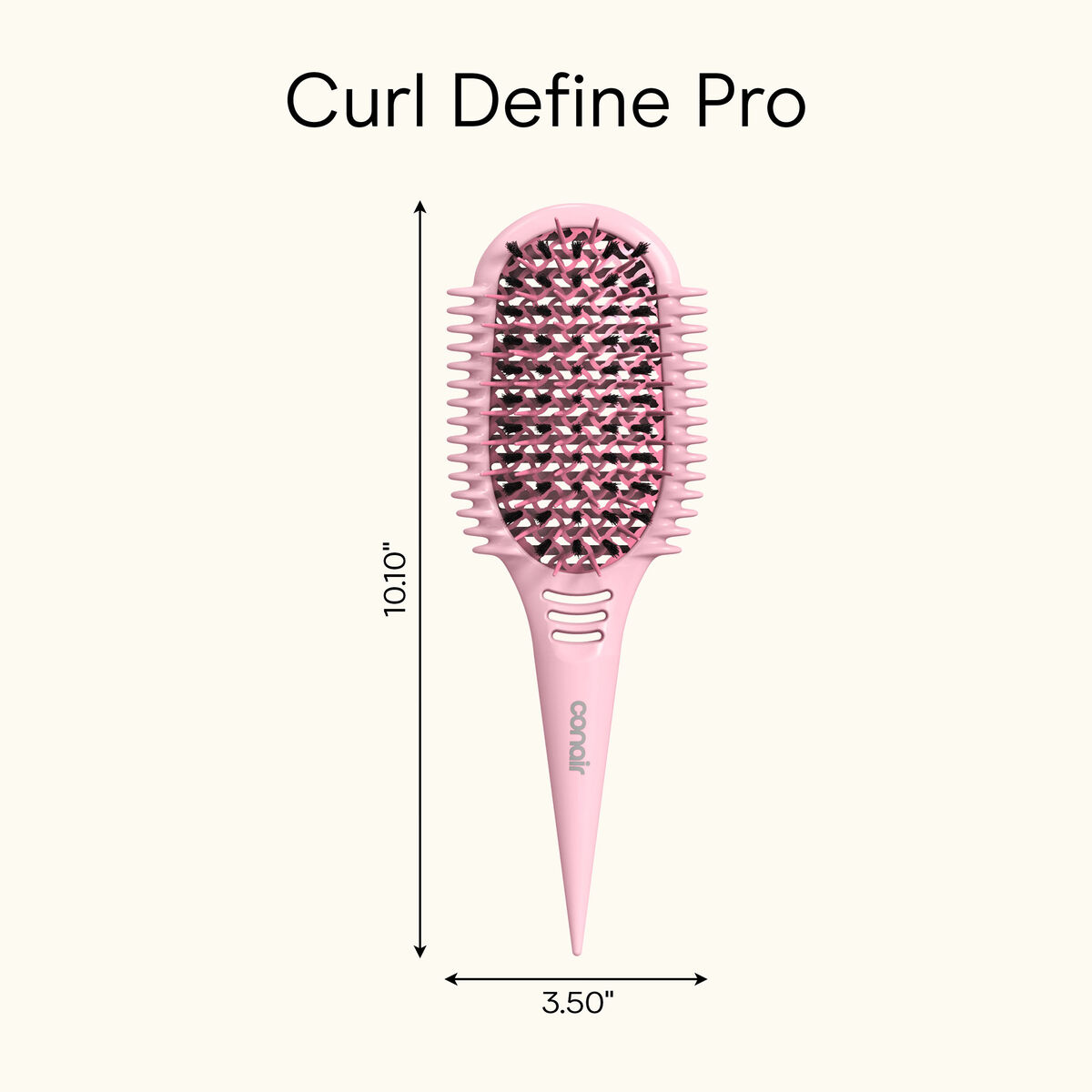 Brosse d&eacute;m&ecirc;lante Conair Curl Define Pro, pour boucles serr&eacute;es, rose, 1 pi&egrave;ce, , large 11