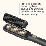 InfinitiPRO by Conair Brosse Lissante Ionique, C&eacute;ramique Tourmaline, Protection Anti-Br&ucirc;lure Et Contr&ocirc;le De Tension, Noir, 1 Paquet, , small 3