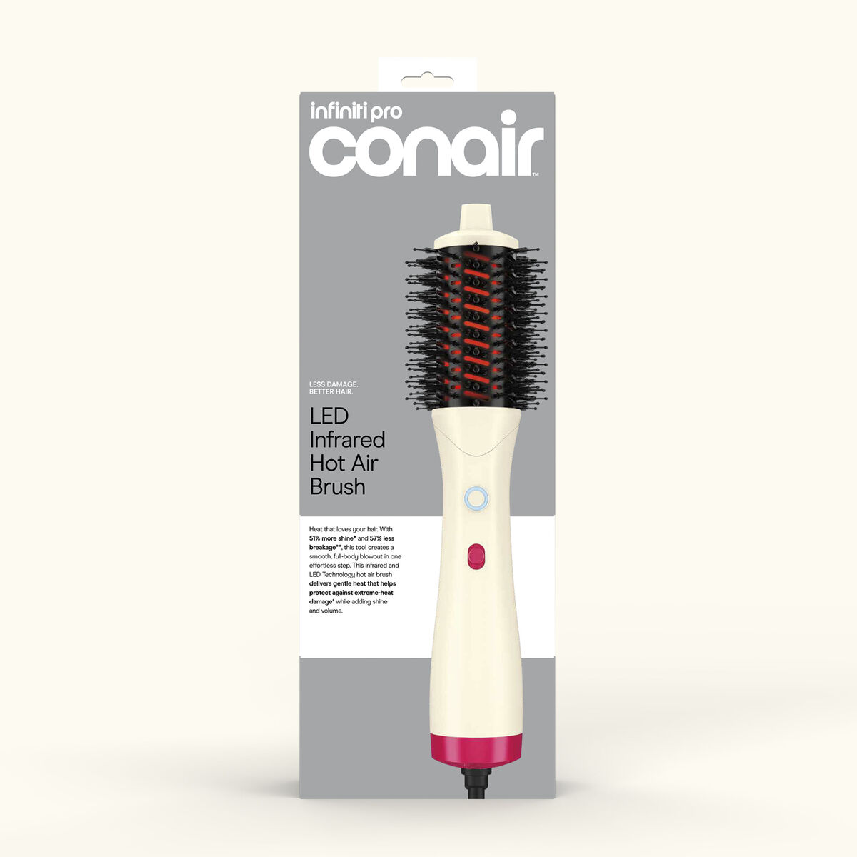 InfinitiPRO par Conair Brosse Soufflante LED Infrarouge, Blanc, 1 Pk 9