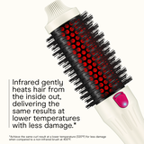 Conair Brosse Ronde Thermique Infrarouge, 1.5 po Barril, 4 Temp&eacute;ratures, Affichage LED, Blanc Cass&eacute;, 1 Pk 3
