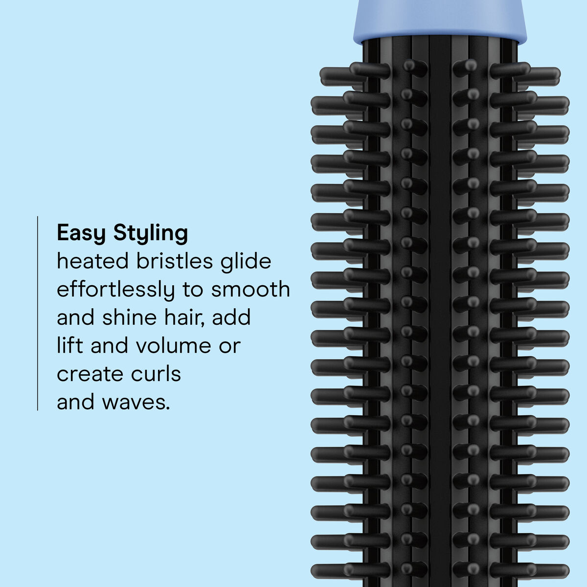 Conair Hyaluronic Infusion Ceramic Hot Styling Brush, 1&frac14; inch Barrel, Blue, 1 Pk 5