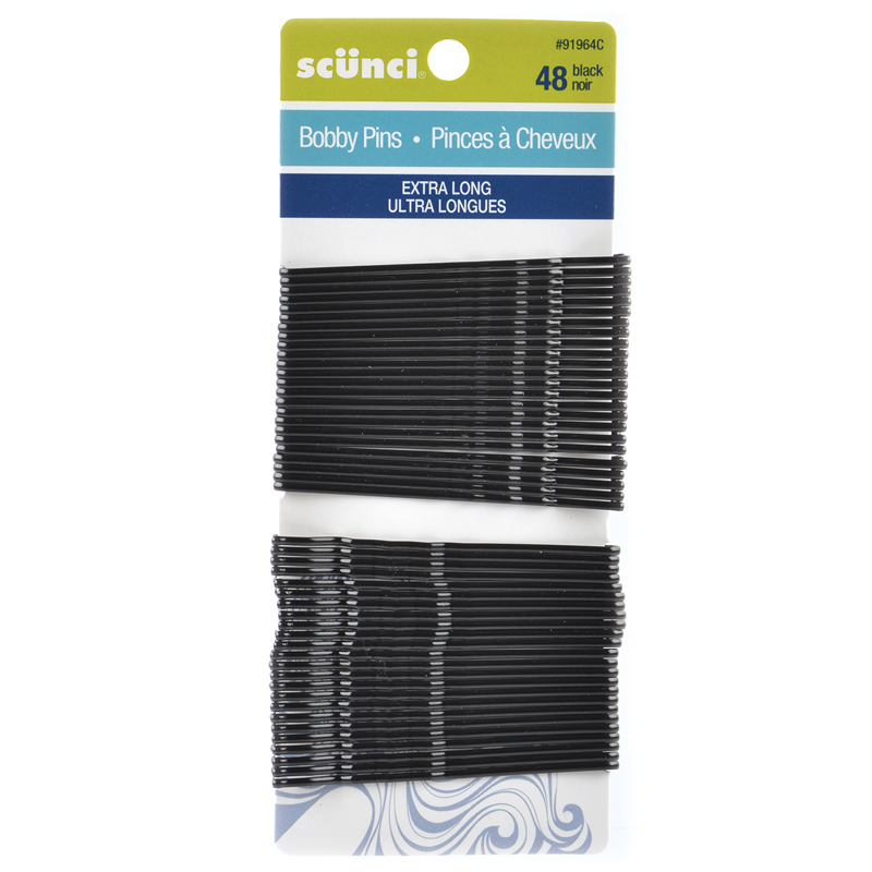 48 Pack Extra Long Bobby Pin Black, , hi-res - BaByliss